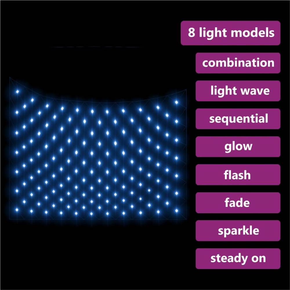 Christmas Net Light Blue 3x3 m 306 LED Indoor Outdoor