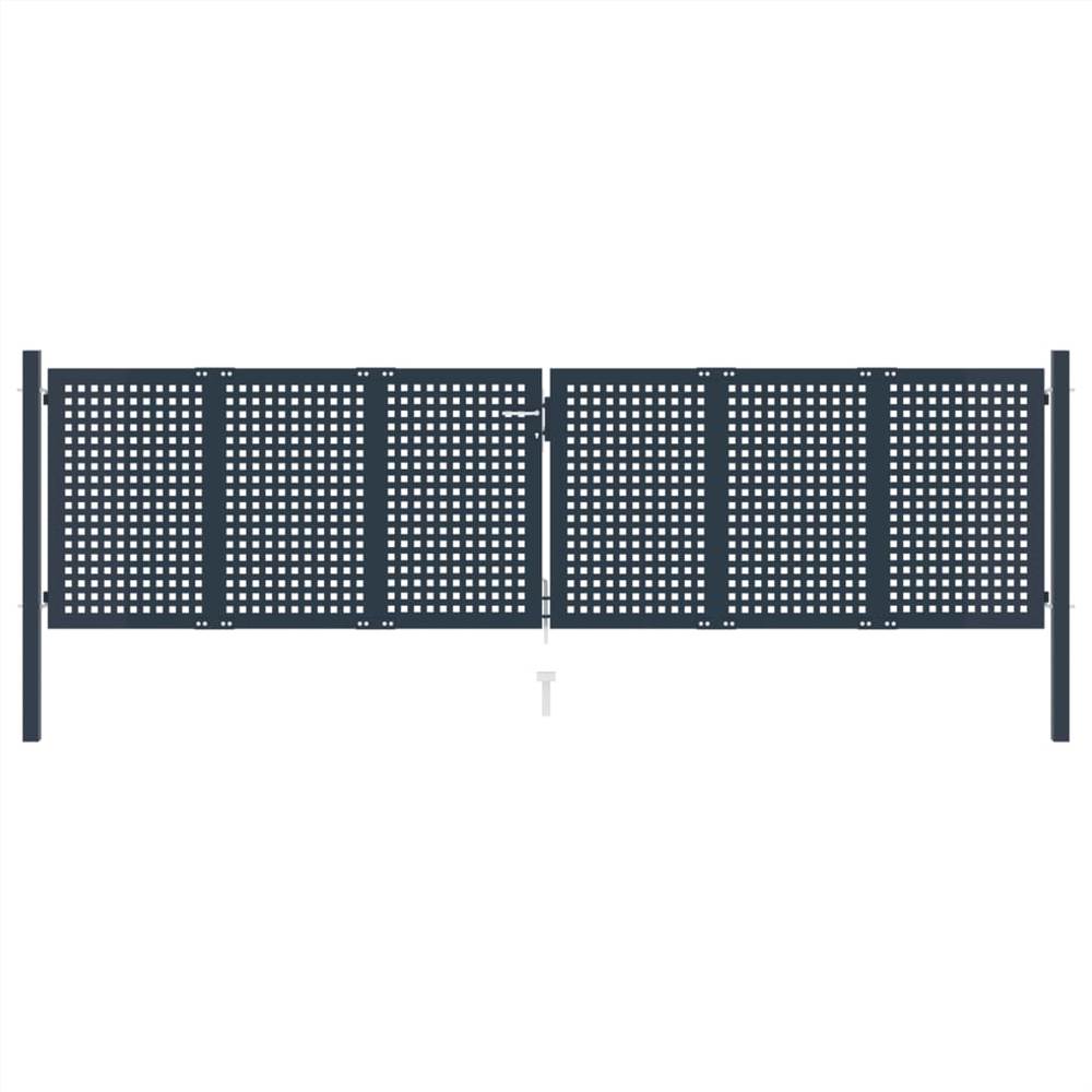 

Fence Gate Anthracite 404x125 cm Steel