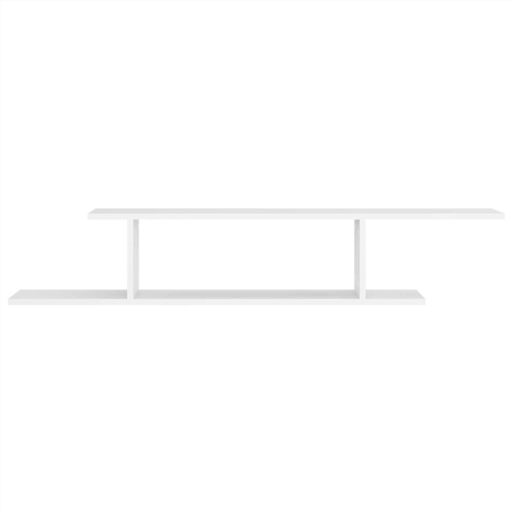 Wall-Mounted TV Shelf White 125x18x23 cm Chipboard