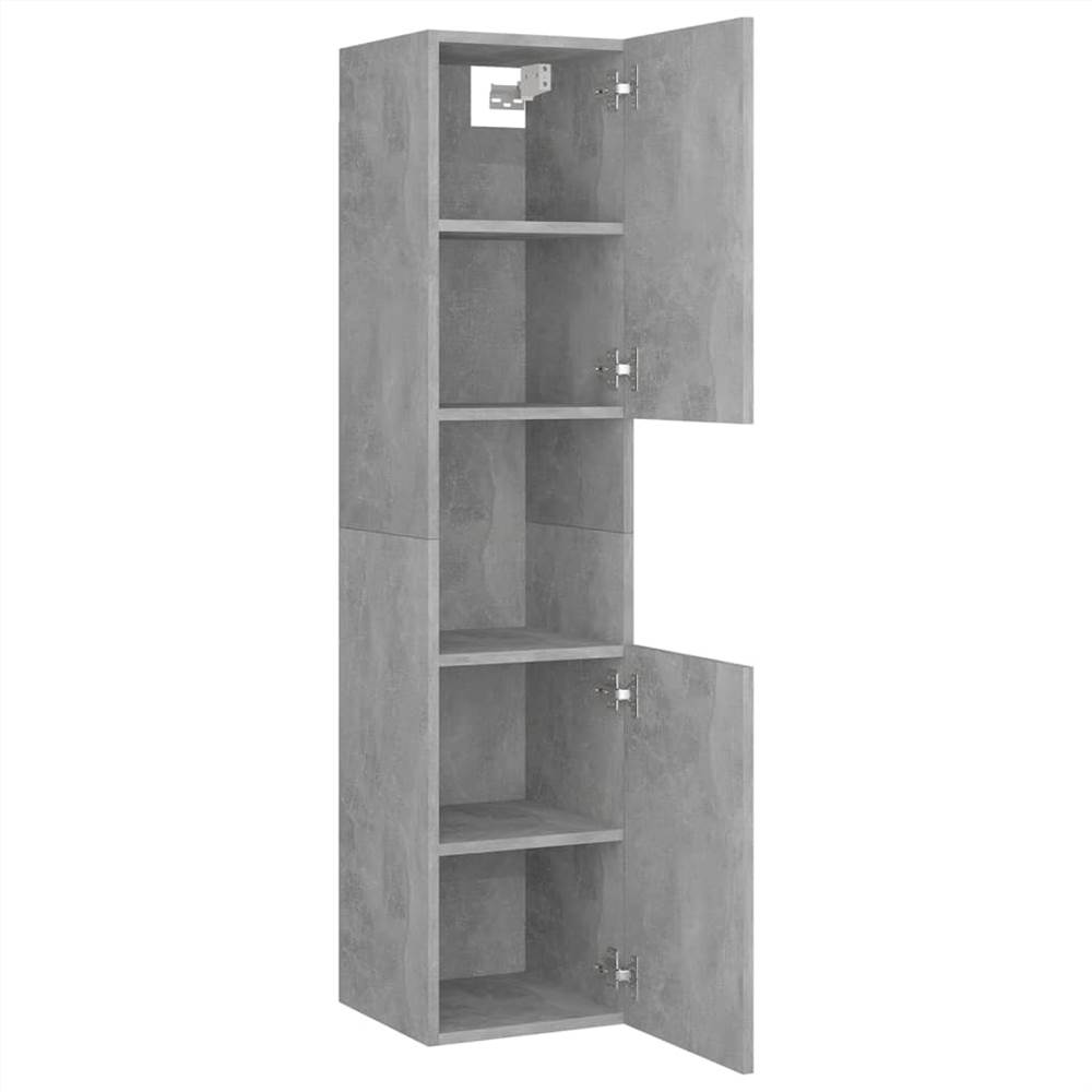 Bathroom Furniture Set Concrete Grey Chipboard
