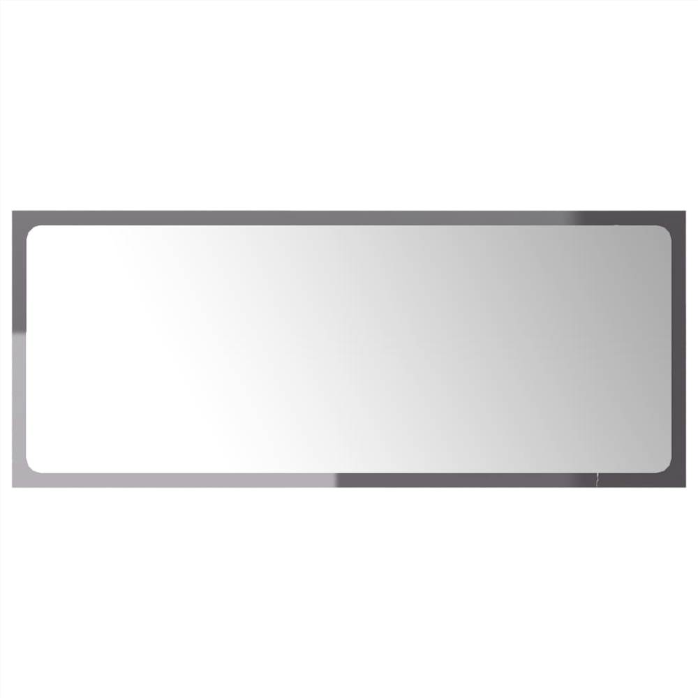 Bathroom Furniture Set High Gloss Grey Chipboard