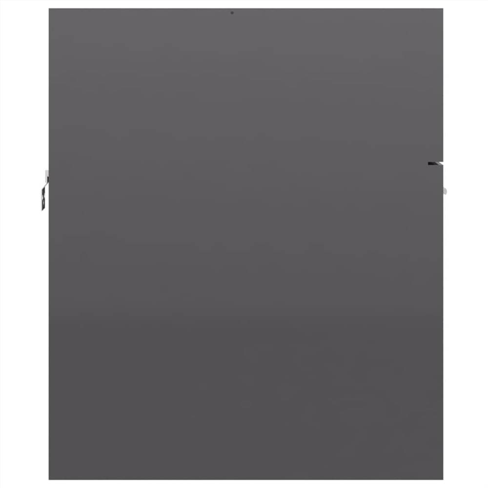Bathroom Furniture Set High Gloss Grey Chipboard