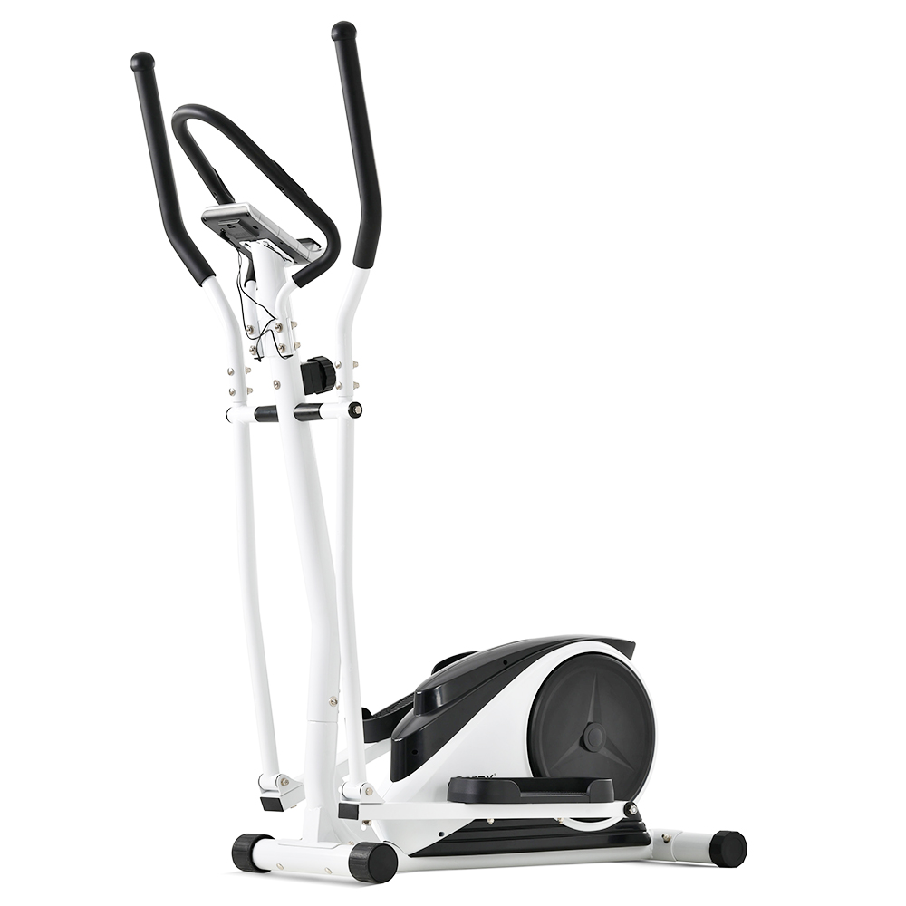 Merax Kapalı Ergonomik Egzersiz Bisikleti Eliptik Makinesi 8 seviyeli Direnç Ayarı Kaymaz Pedal LCD Ekran Maksimum Yük 120kg - Beyaz