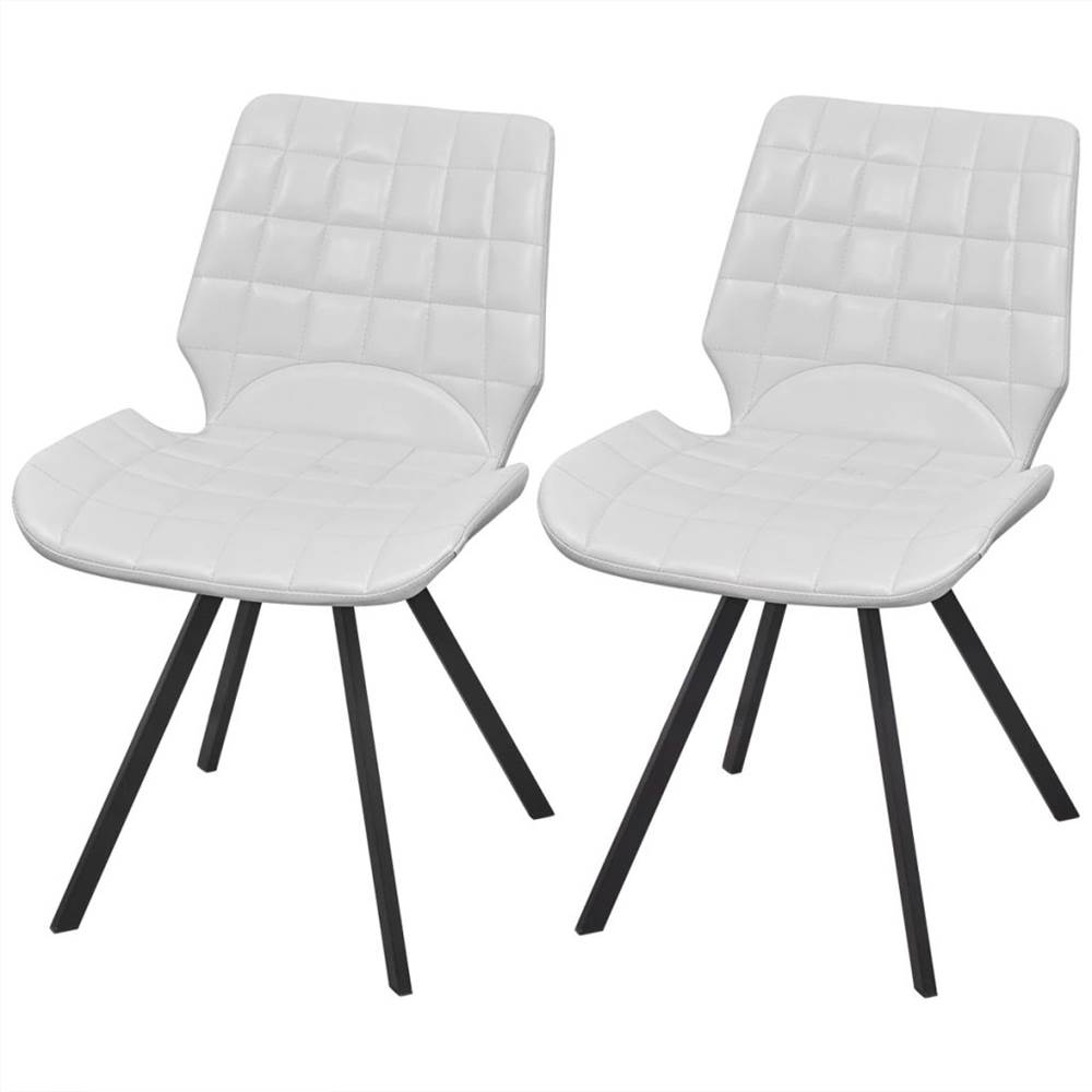 

Dining Chair Artificial Leather 2 pcs White