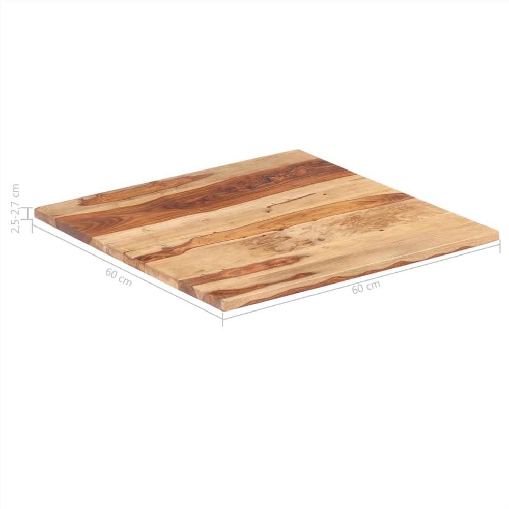 Table Top Solid Sheesham Wood 25-27 mm 60x60 cm