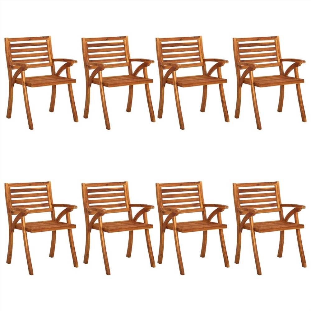 9 Piece Garden Dining Set Solid Acacia Wood