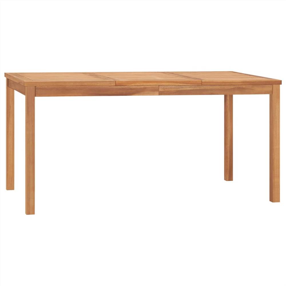 

Garden Dining Table 160x80x77 cm Solid Teak Wood