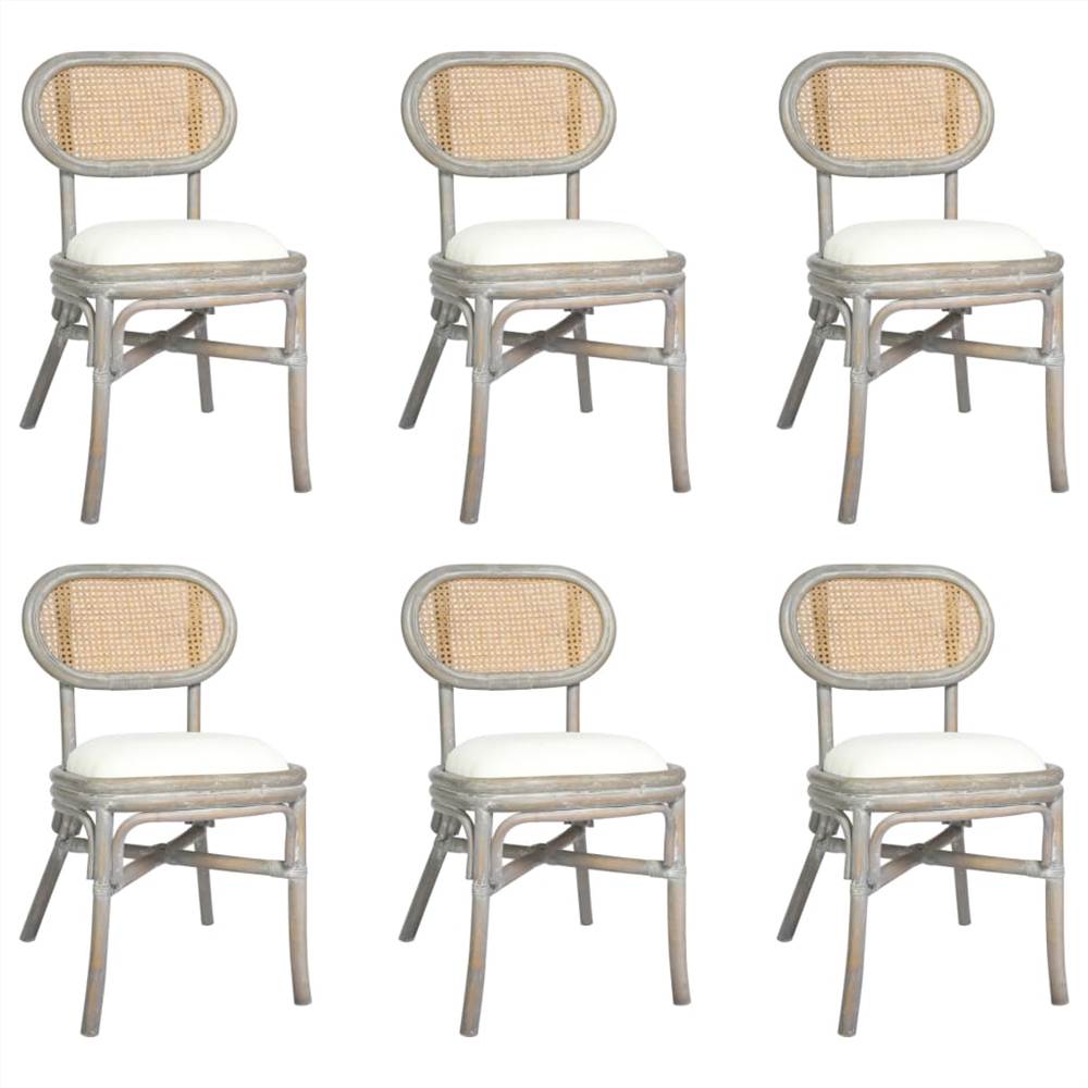 

Dining Chairs 6 pcs Grey Linen