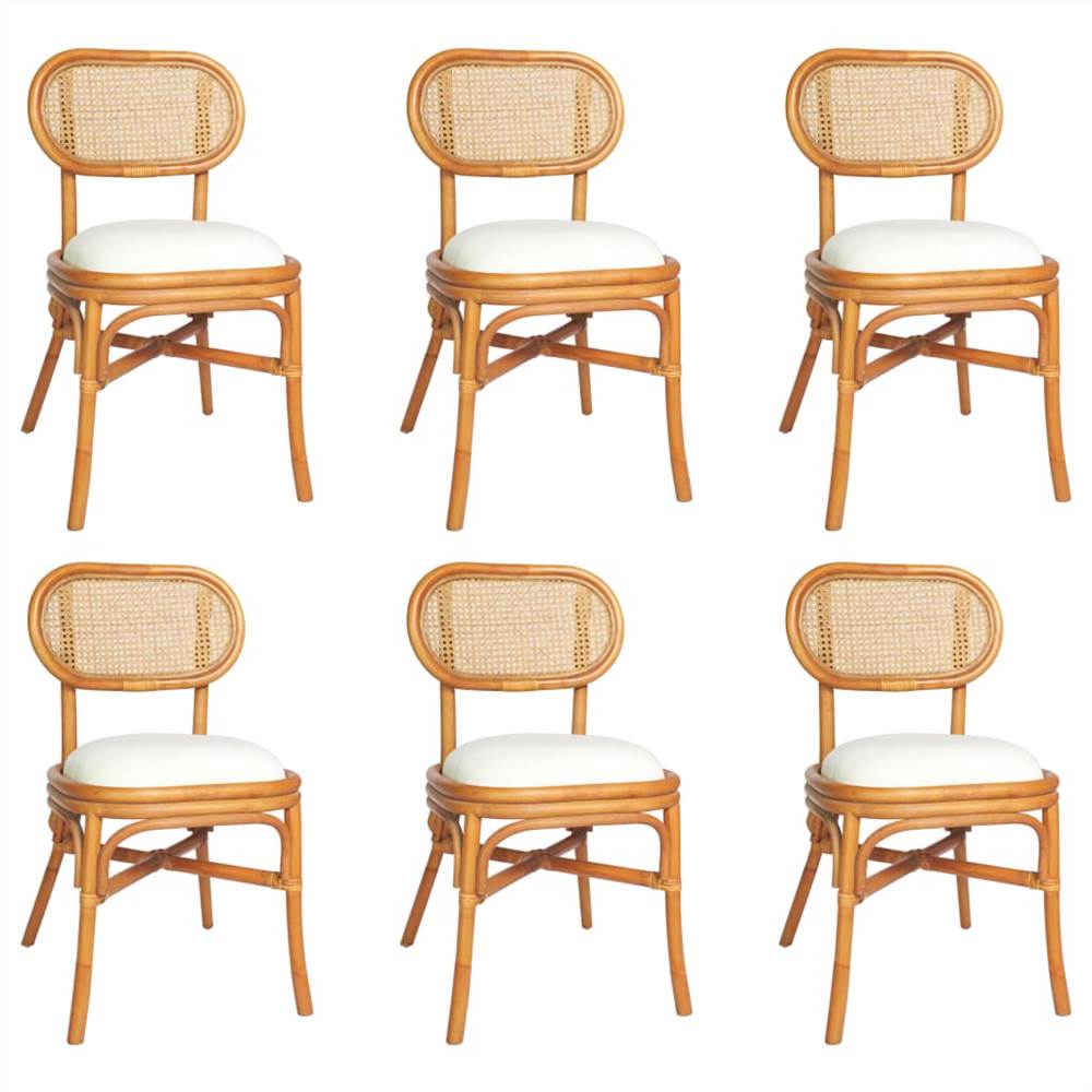 

Dining Chairs 6 pcs Light Brown Linen