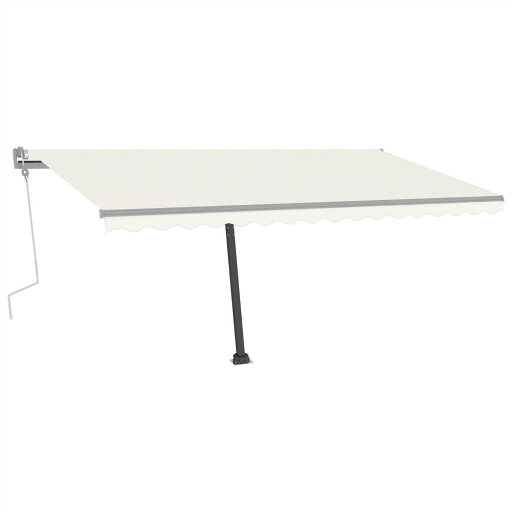 Freestanding Manual Retractable Awning 400x300 cm Cream
