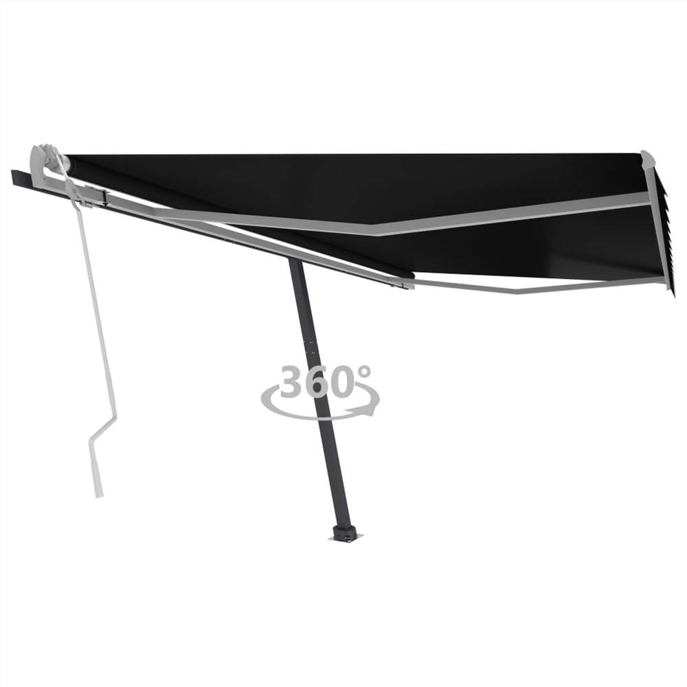 Freestanding Manual Retractable Awning 400x350 cm Anthracite