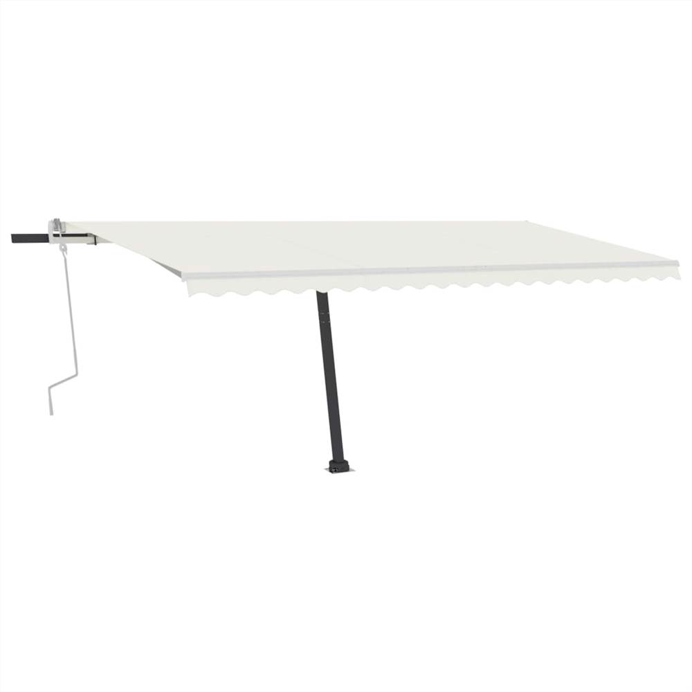 Freestanding Manual Retractable Awning 500x300 cm Cream