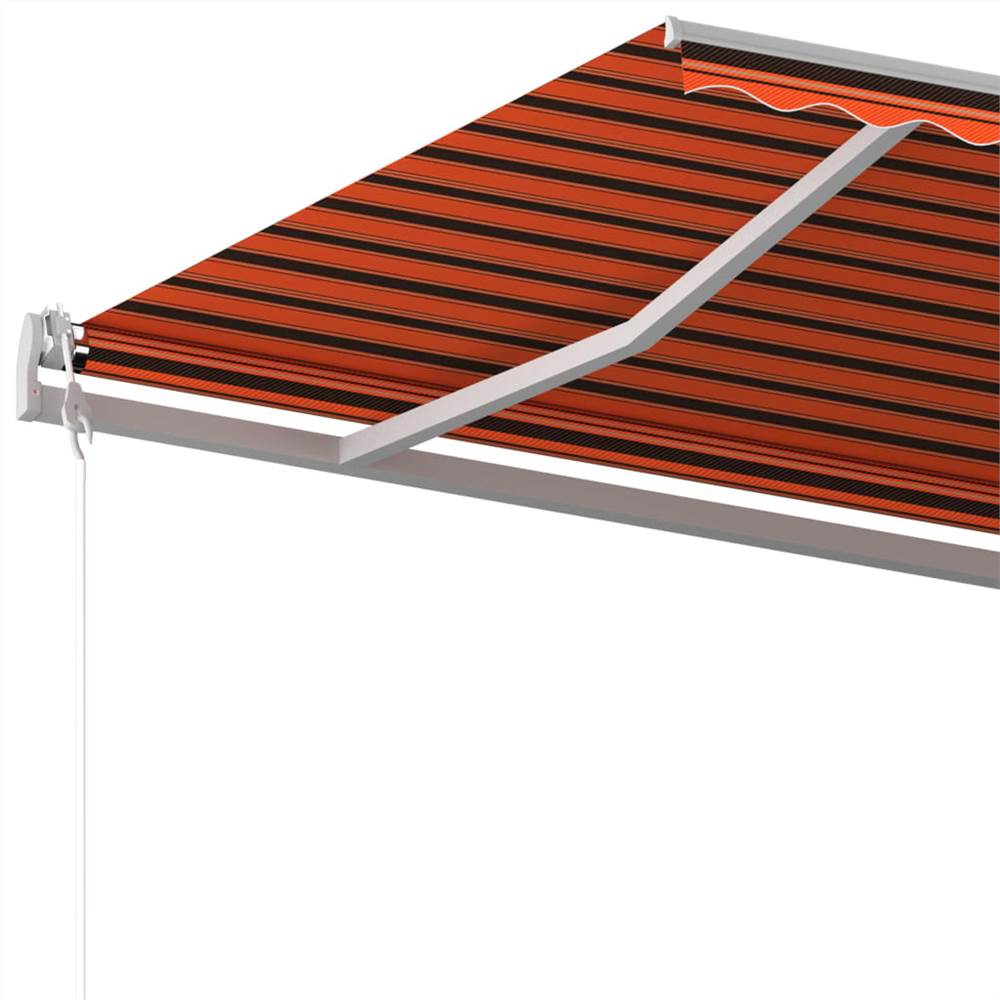 Freestanding Manual Retractable Awning 600x300 cm Orange/Brown