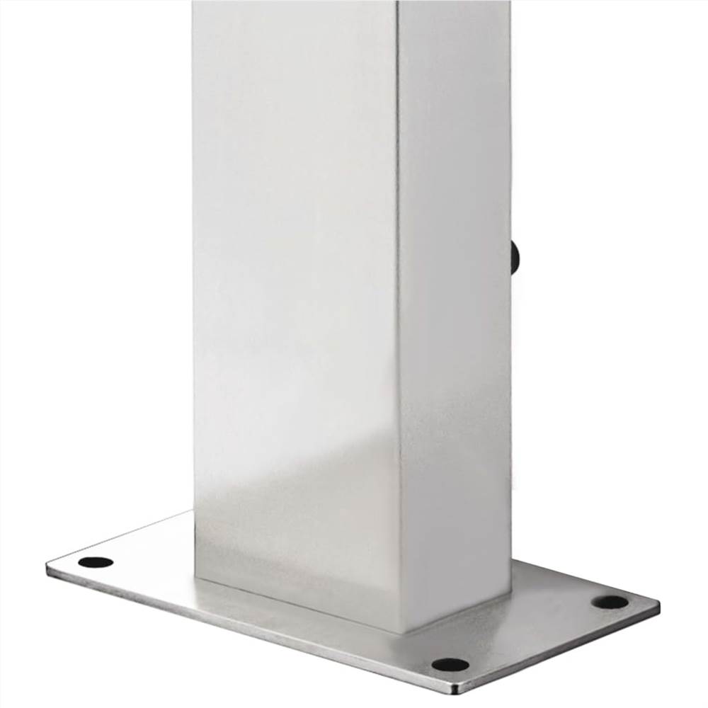 Garden Shower with Grey Base 225 cm Stainless Steel