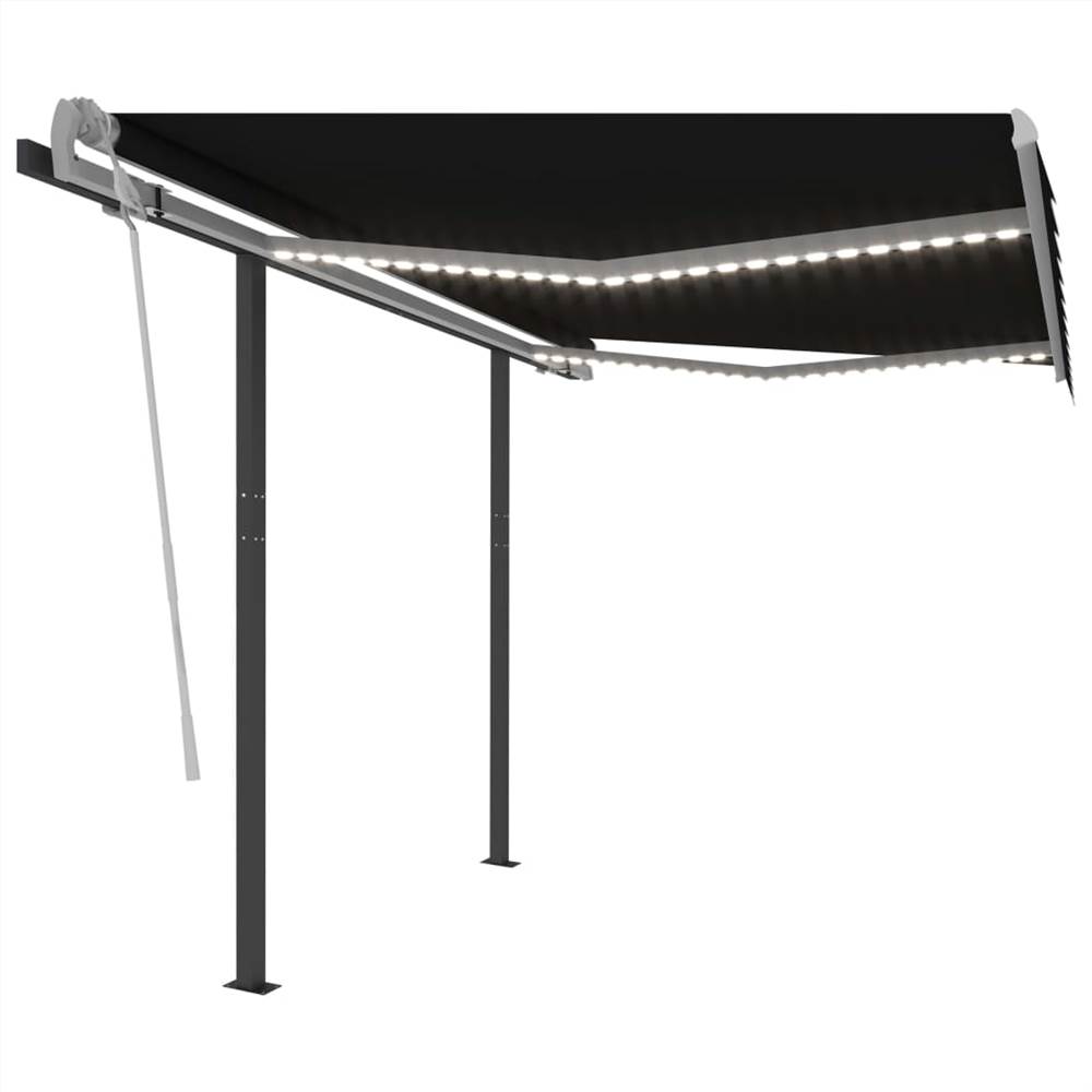 

Manual Retractable Awning with LED 3.5x2.5 m Anthracite