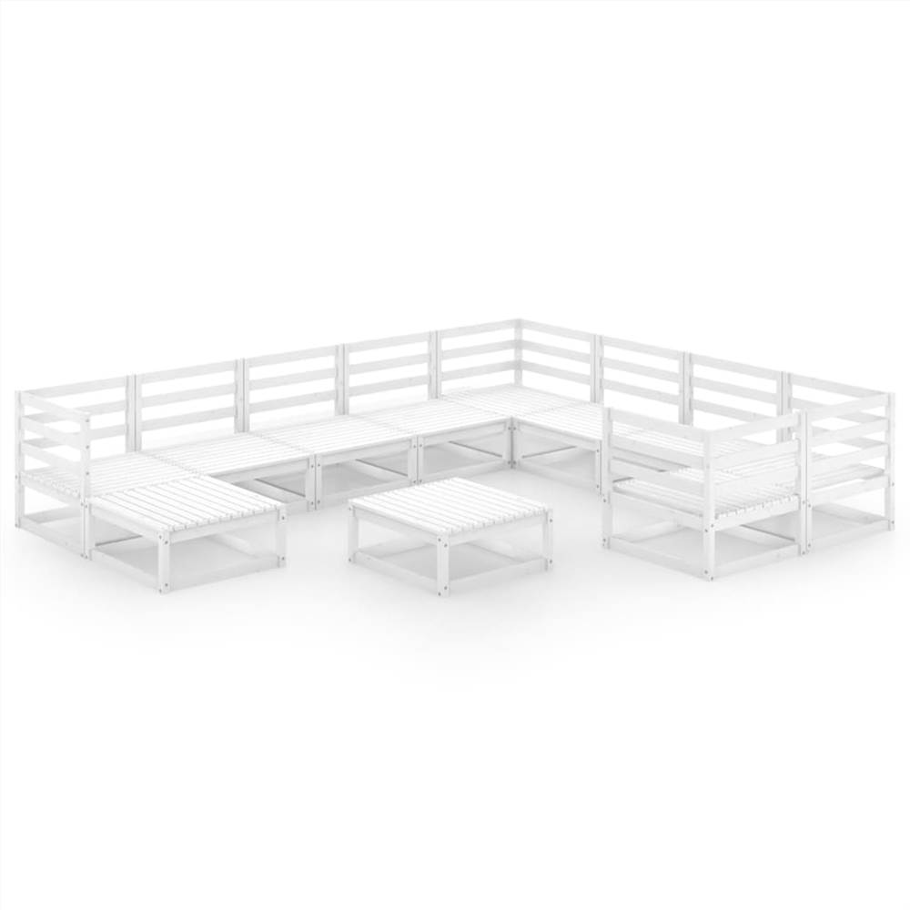 

11 Piece Garden Lounge Set Solid Pinewood