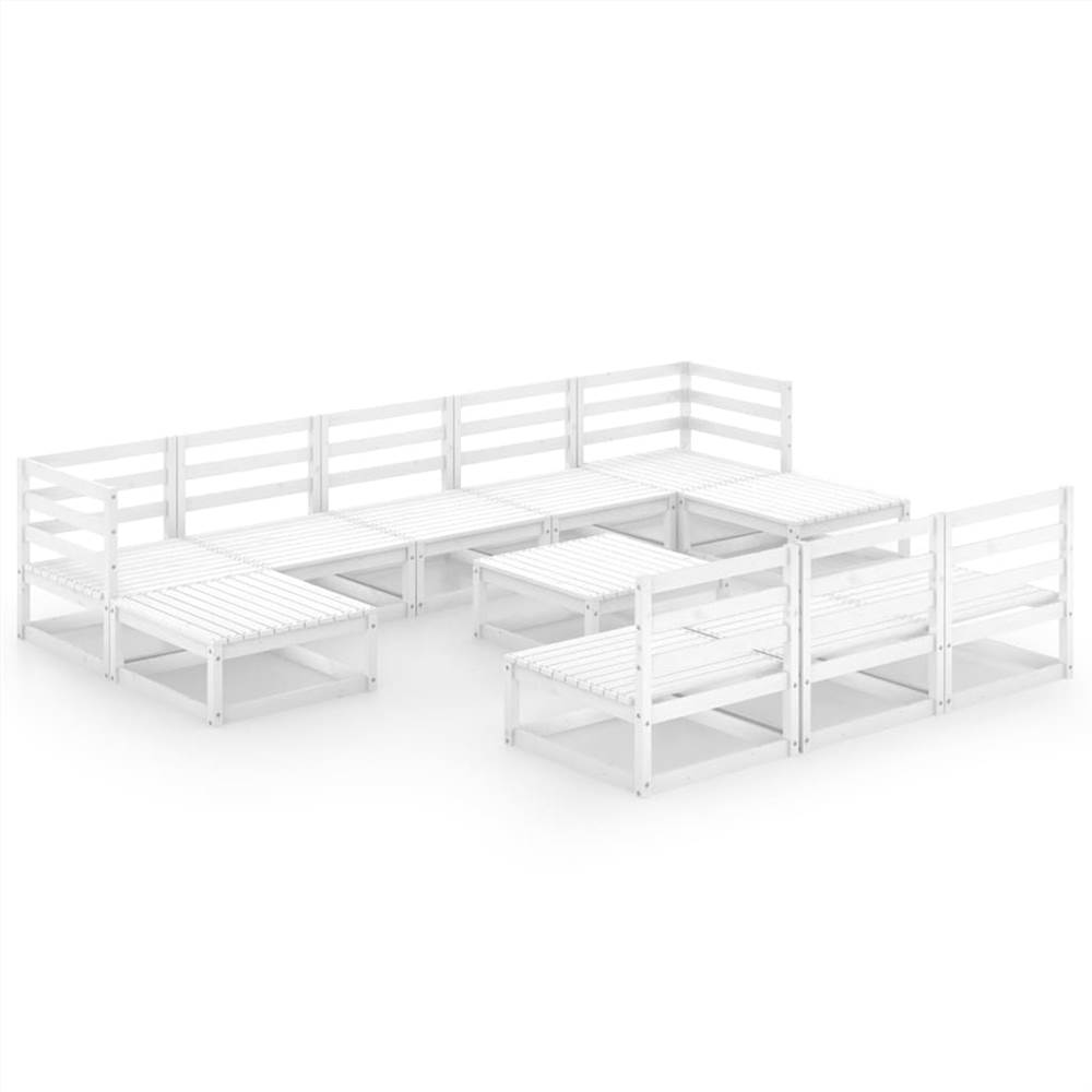 

11 Piece Garden Lounge Set Solid Pinewood