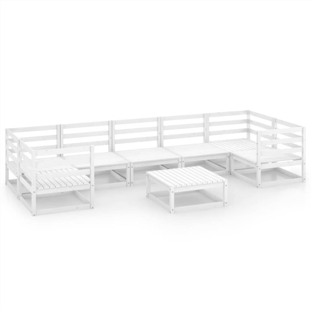 

8 Piece Garden Lounge Set Solid Pinewood