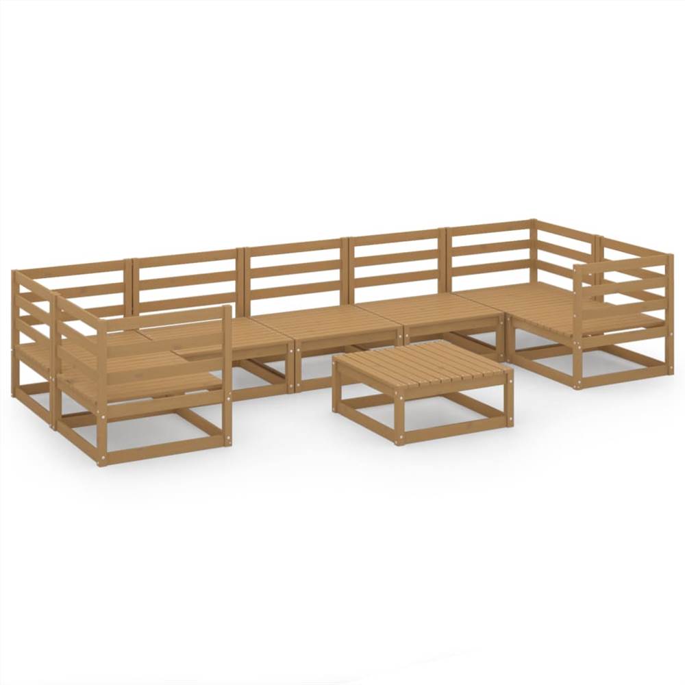 

8 Piece Garden Lounge Set Solid Pinewood