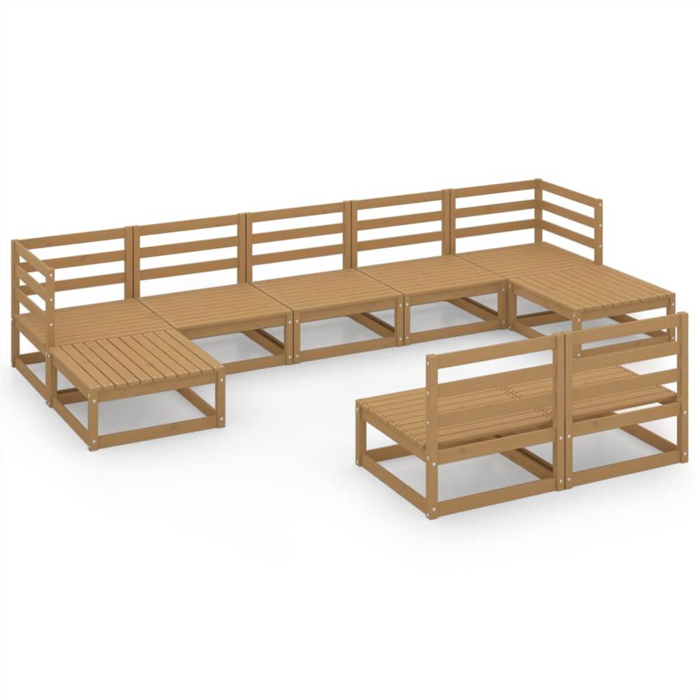

9 Piece Garden Lounge Set Solid Pinewood