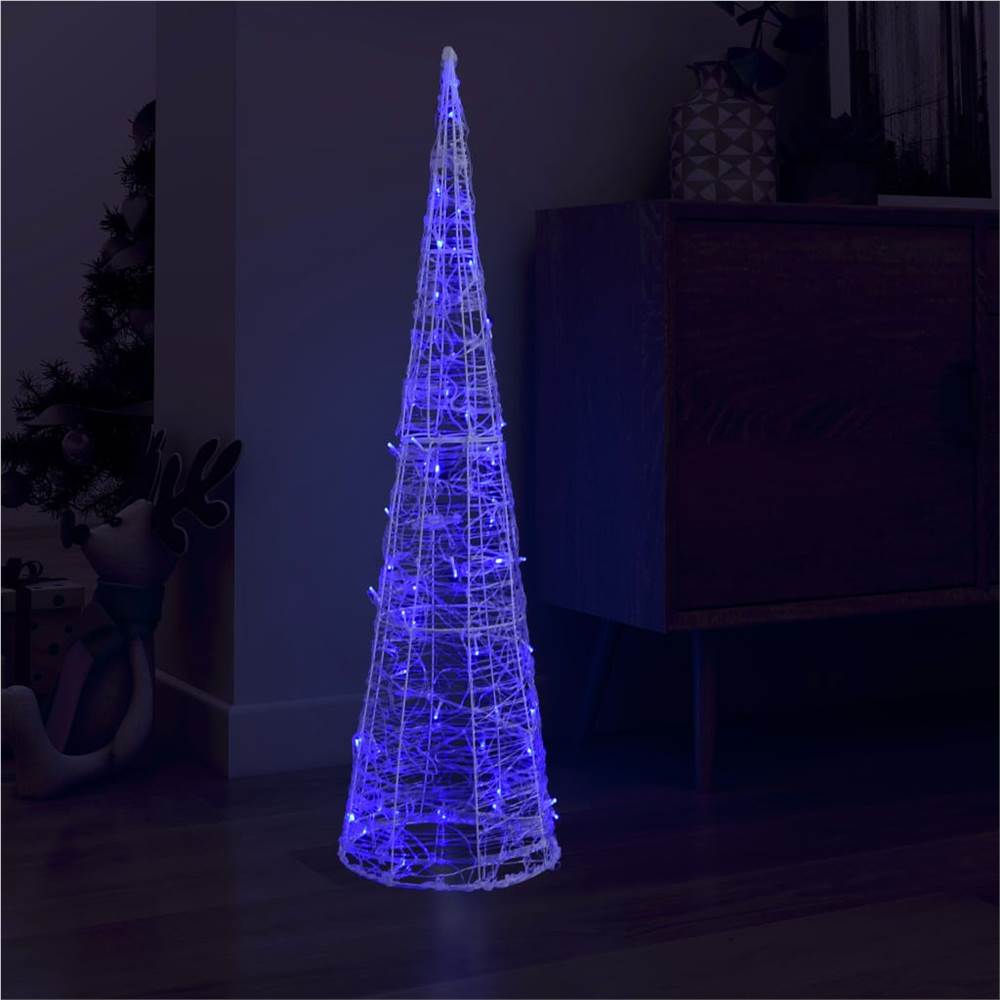 Acryl Deko Pyramide LED Lichtkegel Blau 120 cm от Geekbuying WW