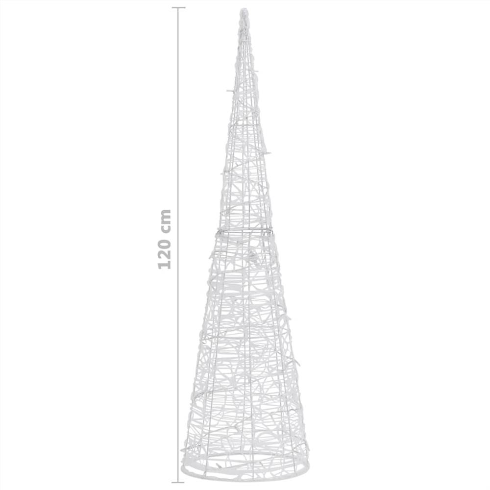 Acrylic Decorative Pyramid LED Light Cone Cold White 120 cm