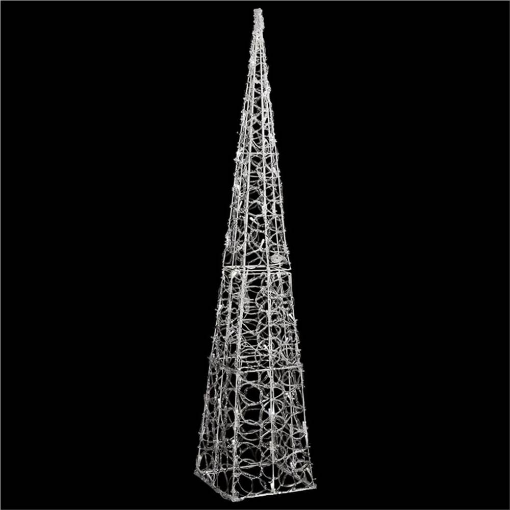 Acrylic Decorative Round LED Light Cone Cold White 120 cm