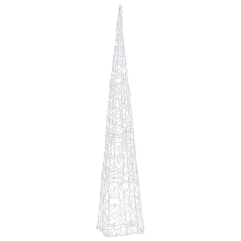 Acrylic Decorative Round LED Light Cone Cold White 120 cm
