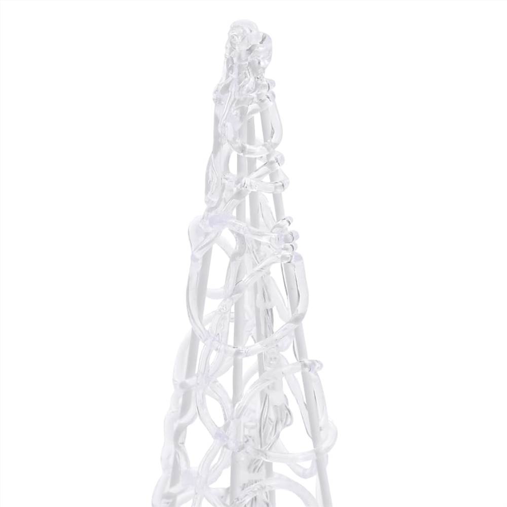 Acrylic Decorative Round LED Light Cone Cold White 120 cm