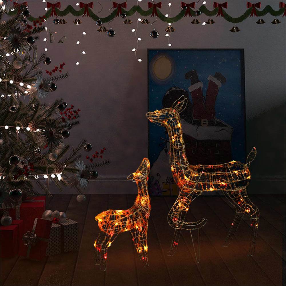 

Acrylic Reindeer Family Christmas Decoration 160 LED Colourful