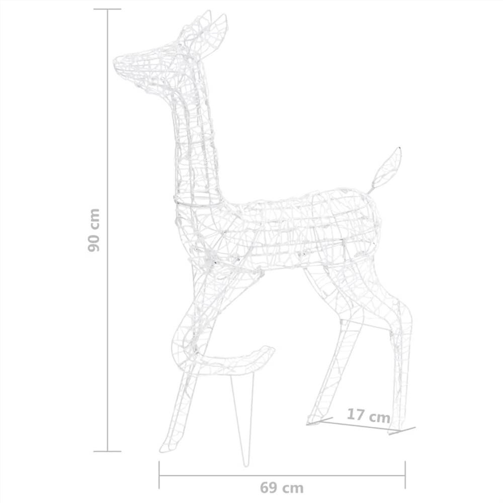 Acrylic Reindeer Family Christmas Decoration 160 LED Colourful