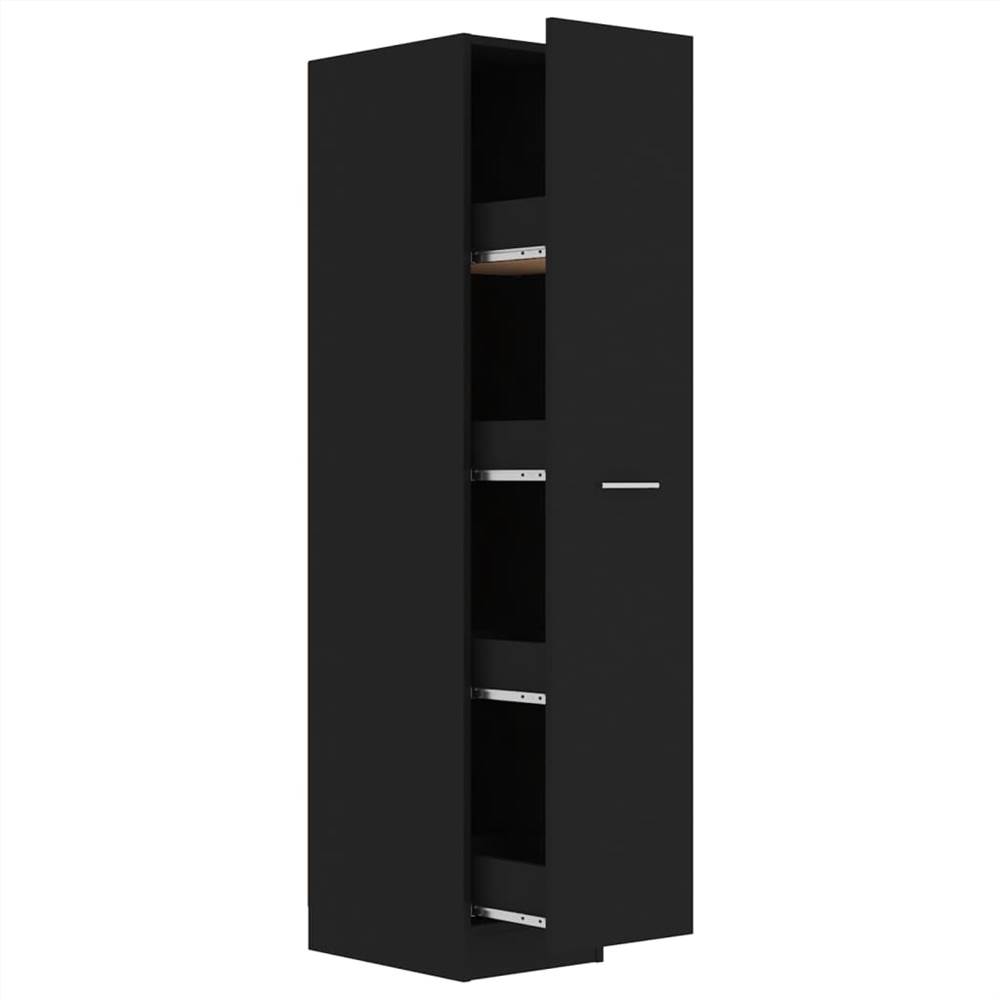 Apothecary Cabinet Black 30x42.5x150 Cm Chipboard 7 Apothecary Cabinet Black 30x42.5x150 cm Chipboard