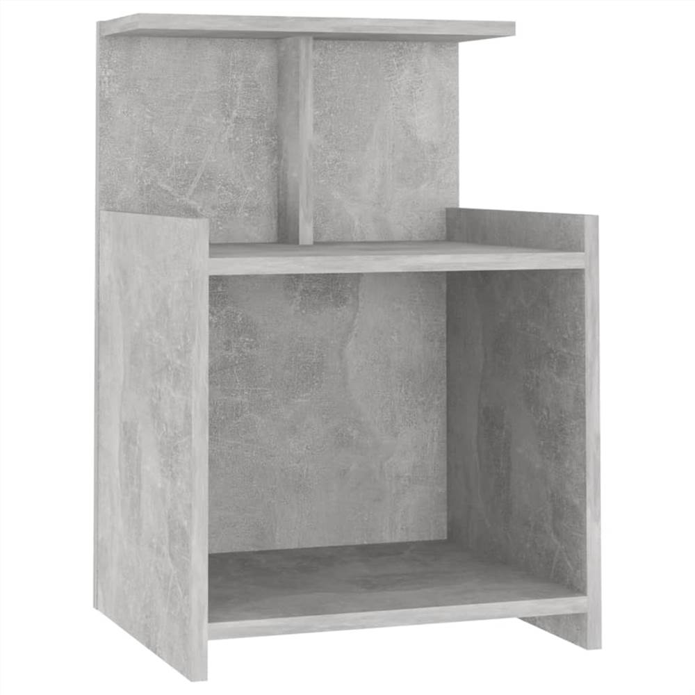 Bed Cabinet Concrete Grey 40x35x60 cm Chipboard