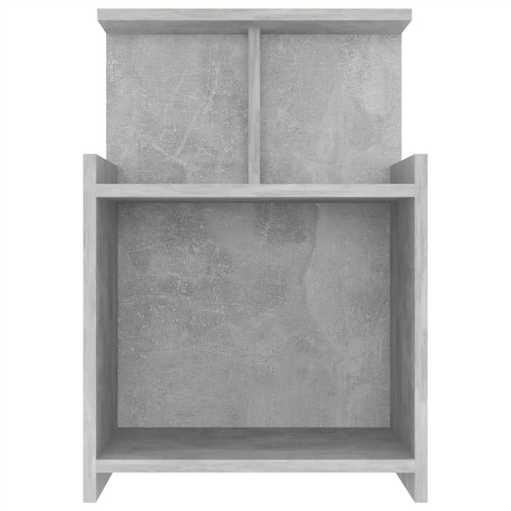 Bed Cabinet Concrete Grey 40x35x60 cm Chipboard