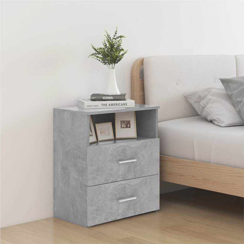 

Bed Cabinet Concrete Grey 50x32x60 cm