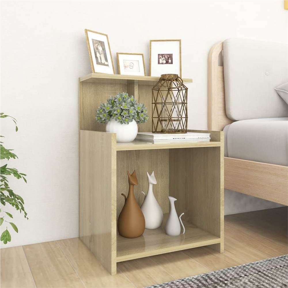 

Bed Cabinet Sonoma Oak 40x35x60 cm Chipboard