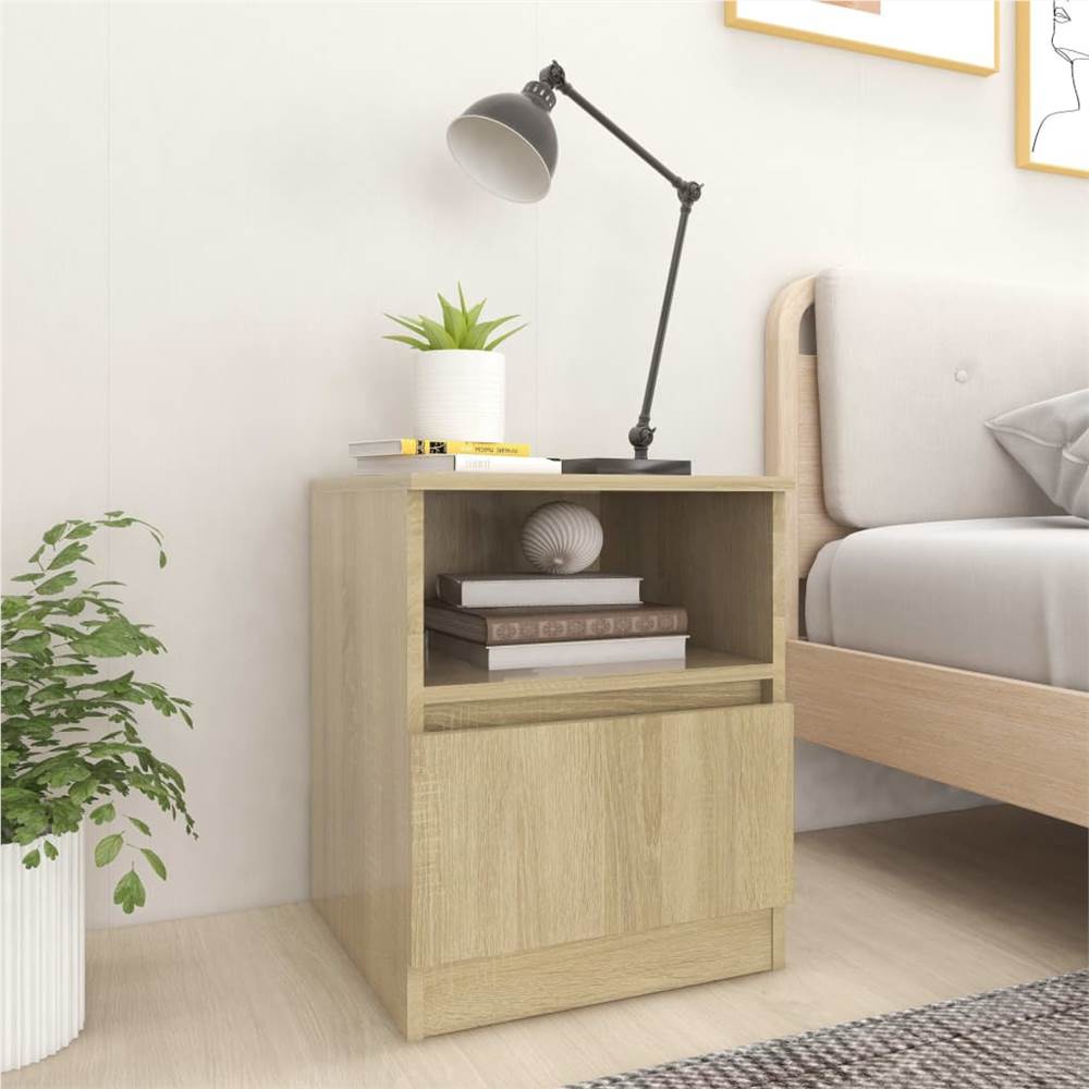 Bed Cabinet Sonoma Oak 40x40x50 cm Chipboard