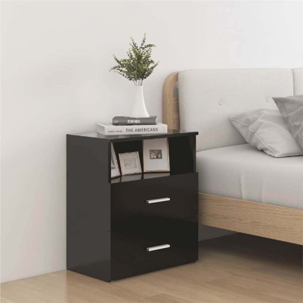 

Bed Cabinets 2 pcs Black 50x32x60 cm