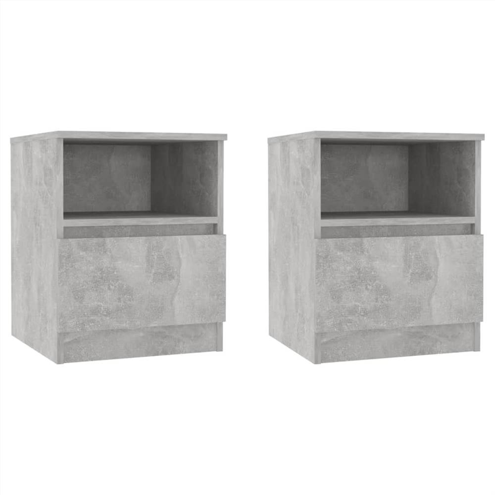 

Bed Cabinets 2 pcs Concrete Grey 40x40x50 cm Chipboard