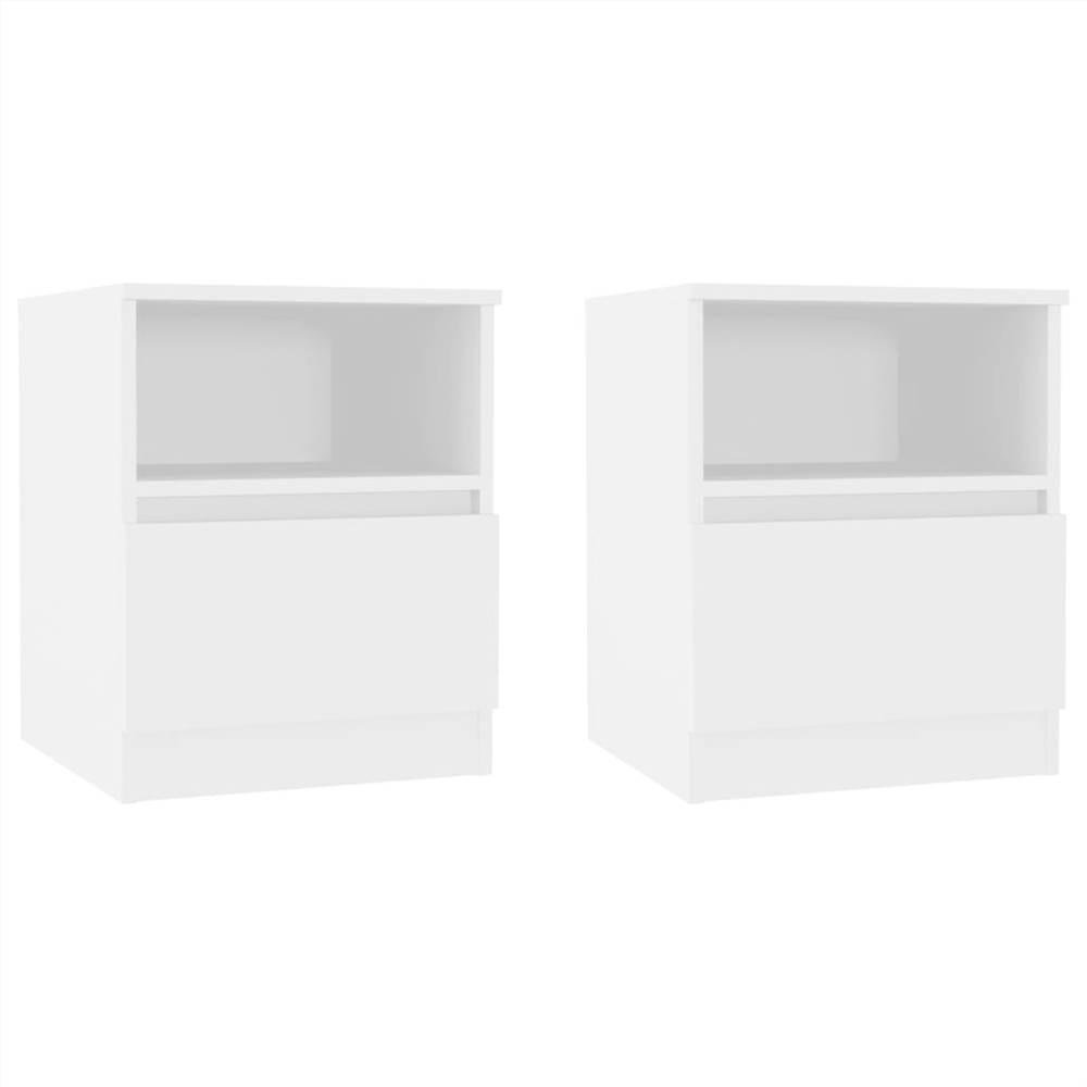 

Bed Cabinets 2 pcs White 40x40x50 cm Chipboard