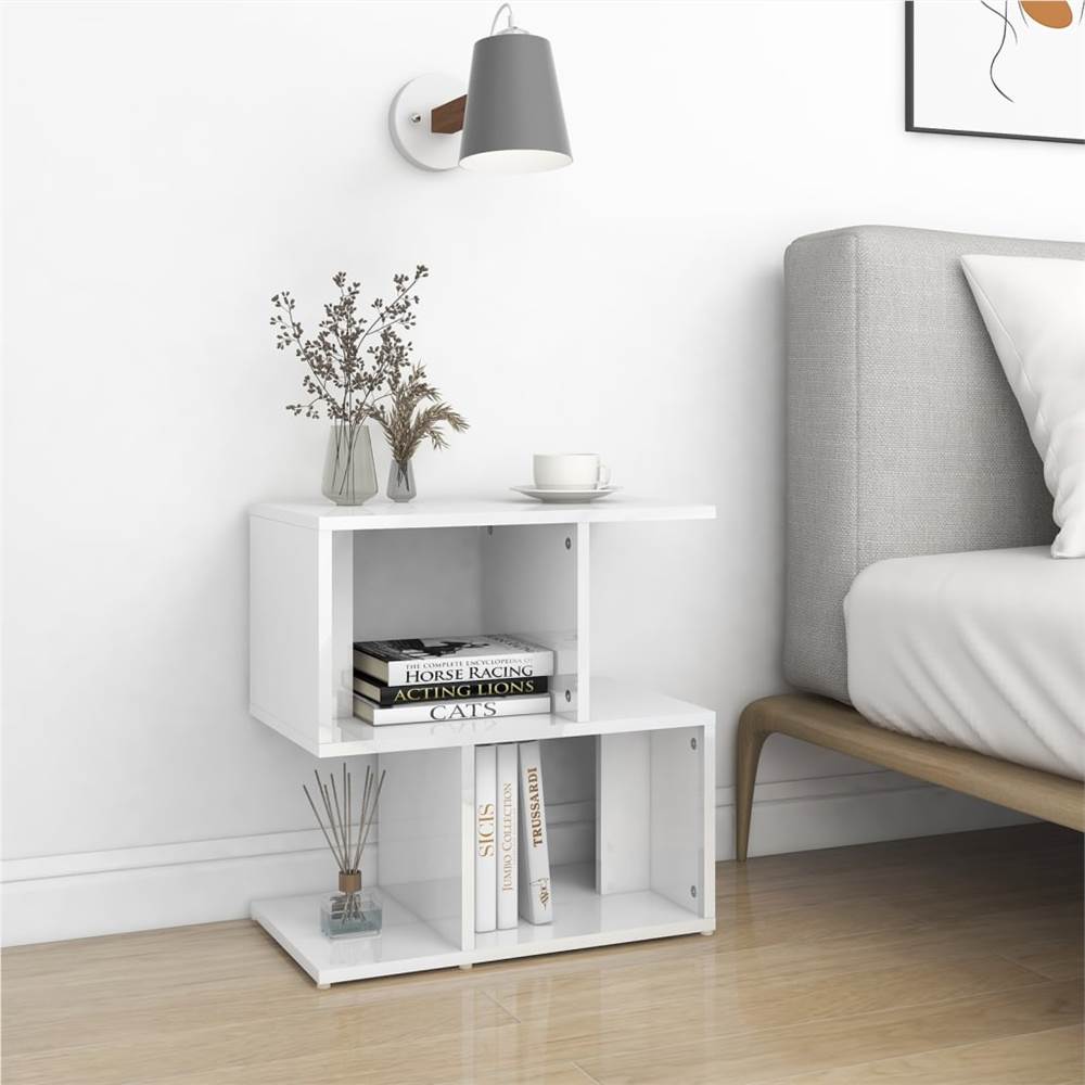 

Bedside Cabinet High Gloss White 50x30x51.5 cm Chipboard