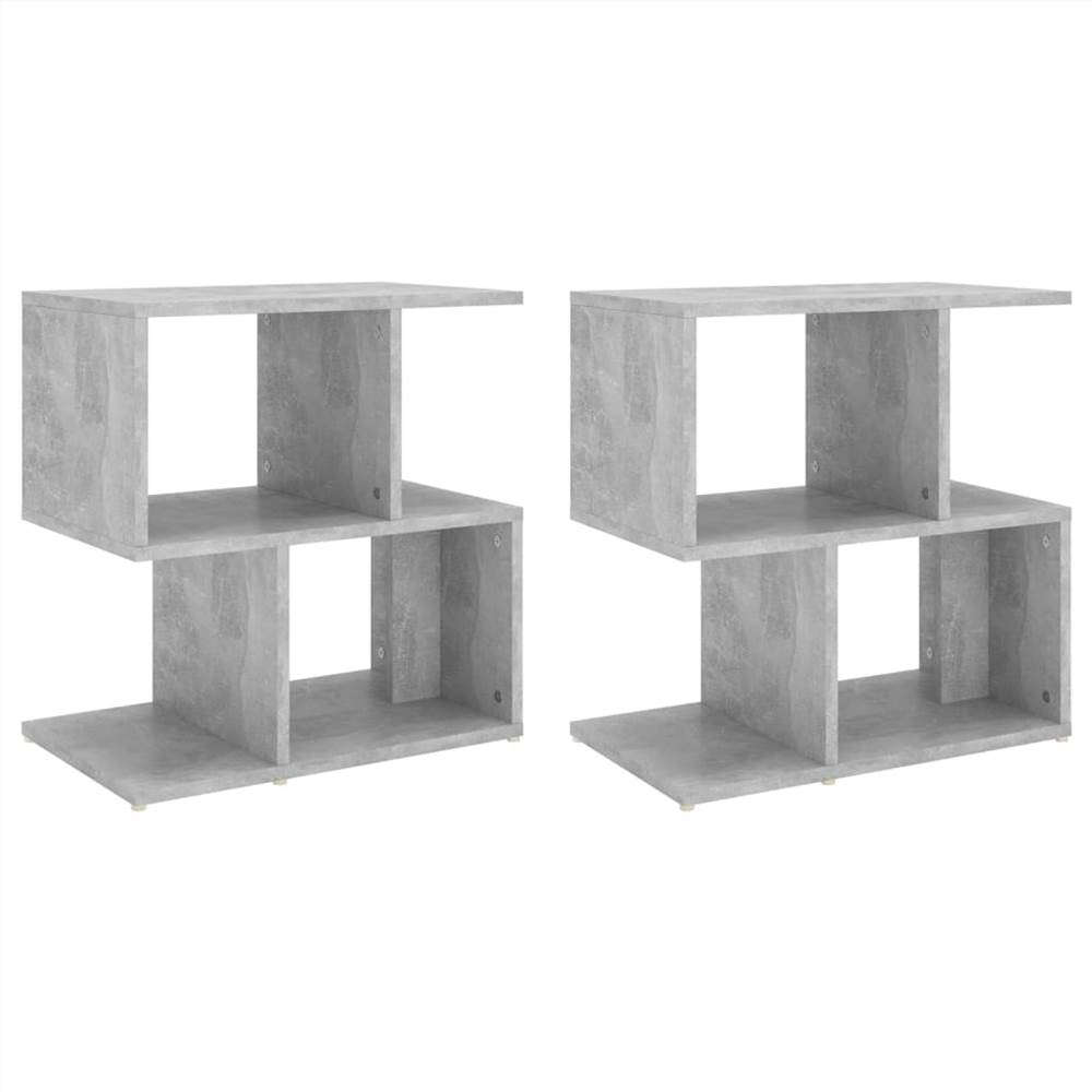 

Bedside Cabinets 2 pcs Concrete Grey 50x30x51.5 cm Chipboard