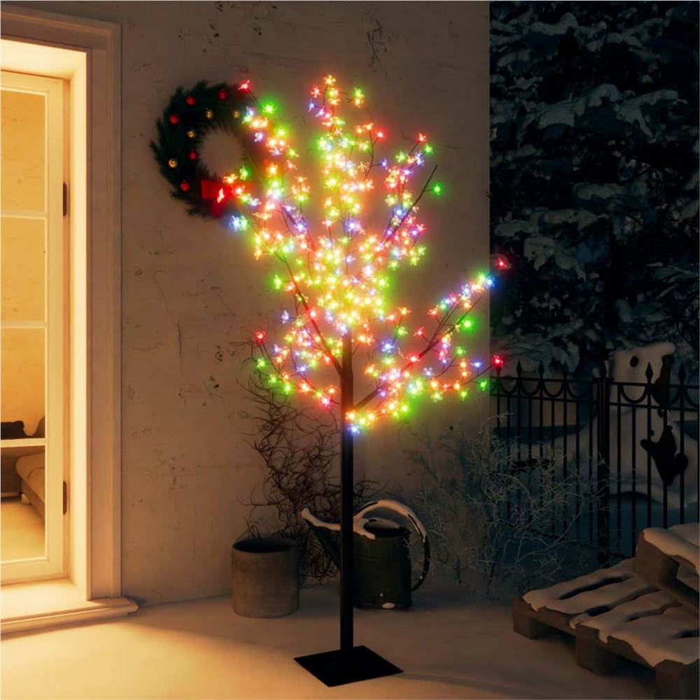 

Christmas Tree 200 LEDs Colourful Light Cherry Blossom 180 cm