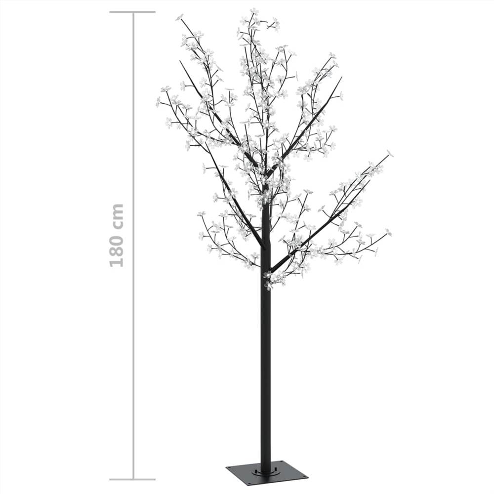 Christmas Tree 200 LEDs Colourful Light Cherry Blossom 180 cm