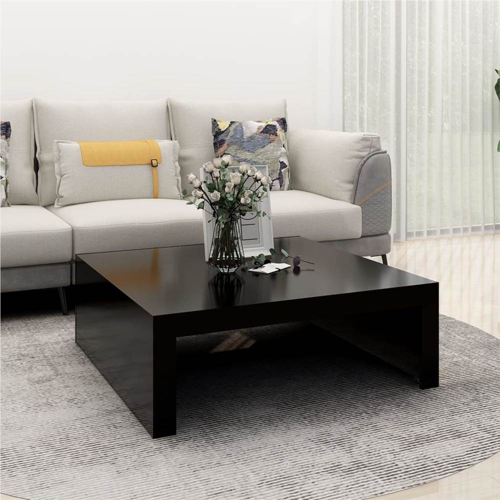 Mesa de centro negra de 103,5x60x35 cm, mesa de té aglomerado, mesa de  centro de salón, diseño simple, oficina pequeña