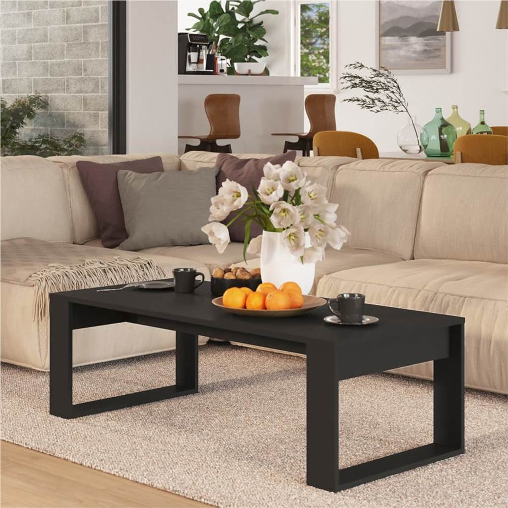 

Coffee Table Black 110x50x35 cm Chipboard