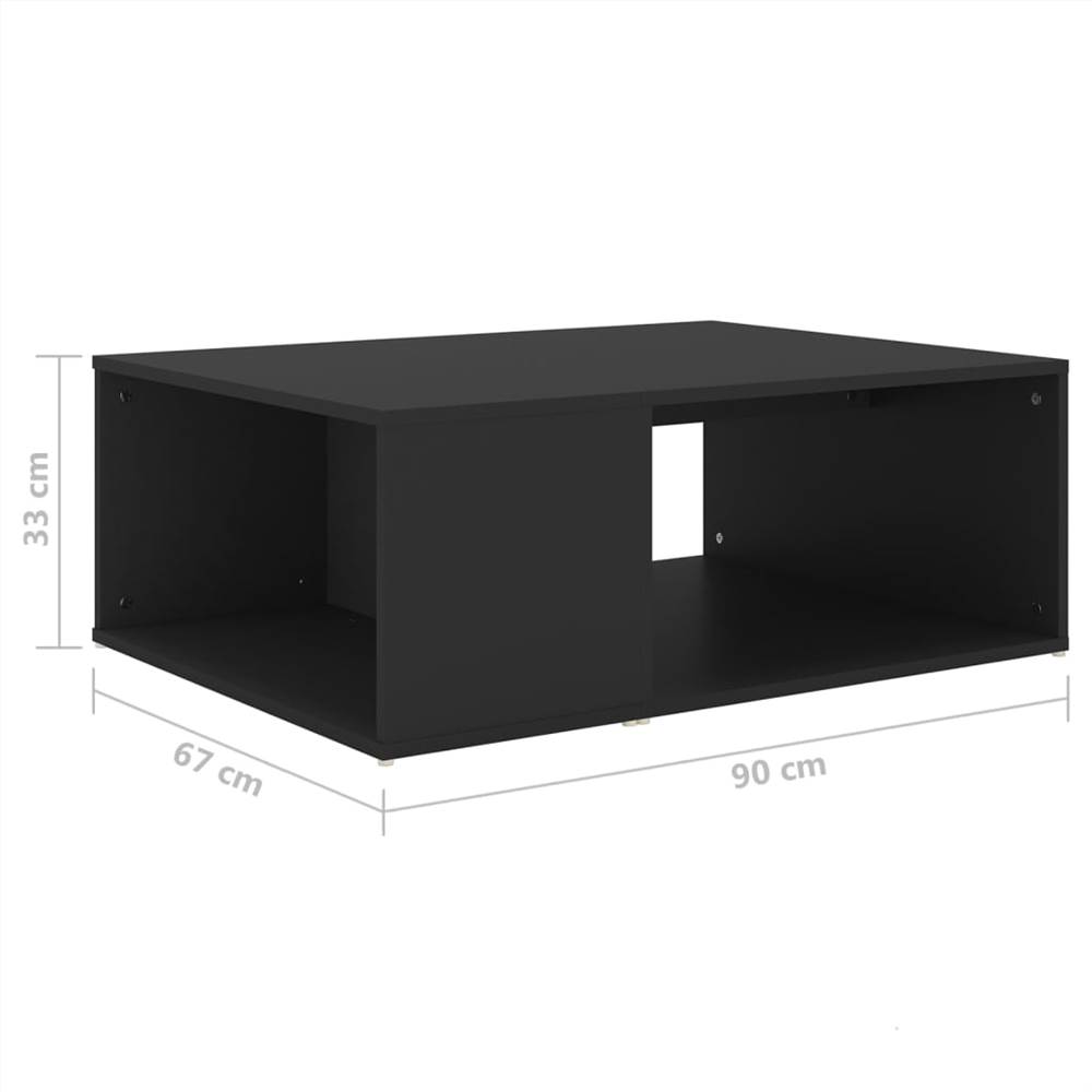 Coffee Table Black 90x67x33 cm Chipboard