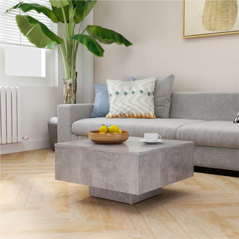 

Coffee Table Concrete Grey 60x60x31.5 cm Chipboard