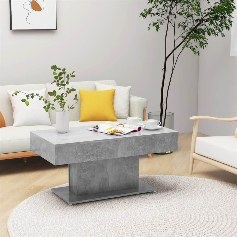 

Coffee Table Concrete Grey 96x50x45 cm Chipboard