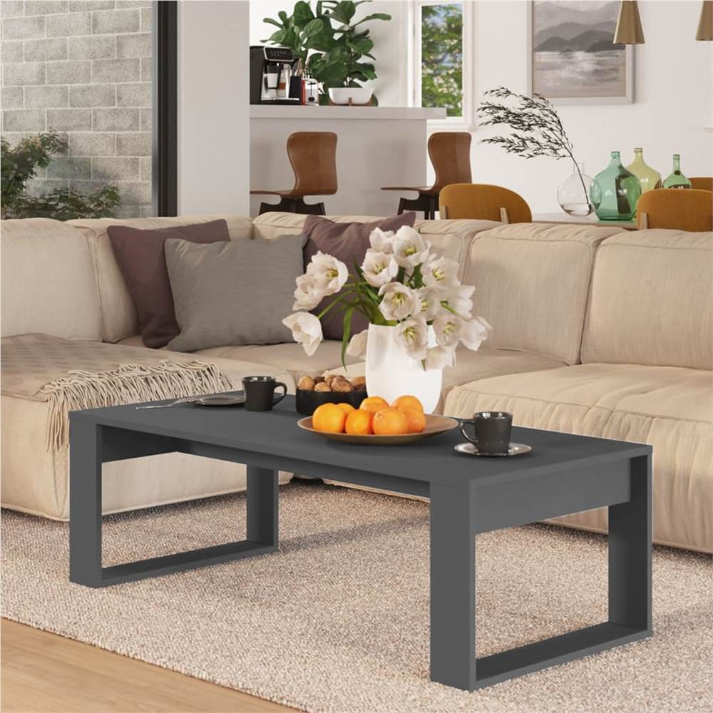

Coffee Table Grey 110x50x35 cm Chipboard